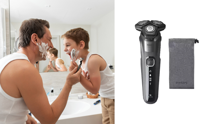  PHILIPS Shaver Series 5000 乾濕兩用電鬚刨在父親節向爸爸表達愛意當然要由照顧他生活上的小細節開始。一個合適實用的電鬚刨能幫助爸爸保持臉部整潔，以最佳狀態示人。PH